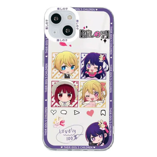 Oshi No Ko Phone Case for Iphone Ai, Ruby, Aqua, Mem-cho Kawaii