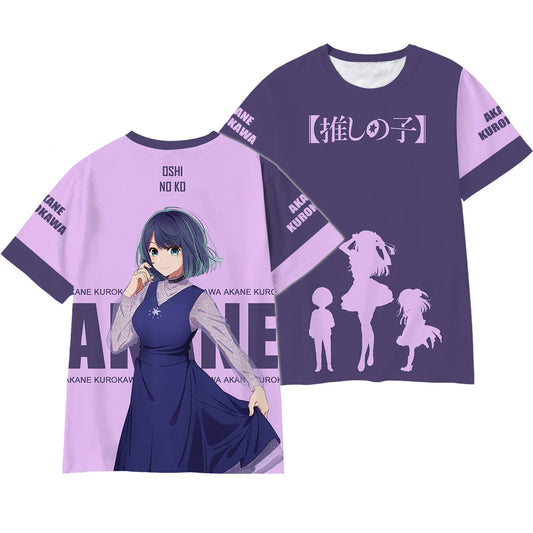 T-Shirts Oshi No Ko 3D Printed Akane Kurokawa Women/Men Adult